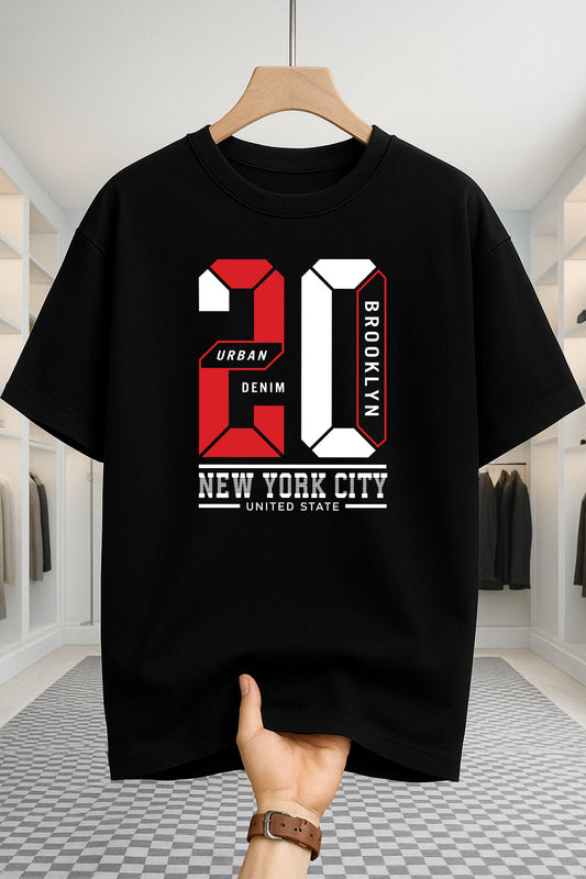 Drop Shoulder T-shirt - 20 - Black