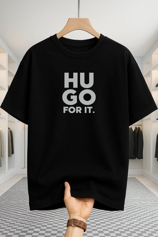 Drop Shoulder T-shirt - Hugo - Black