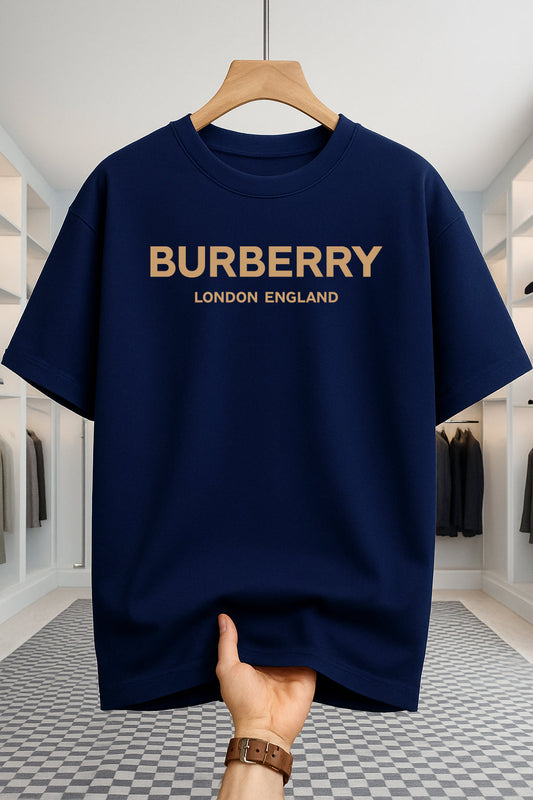 Drop Shoulder T-shirt - Burberry - Navy Blue